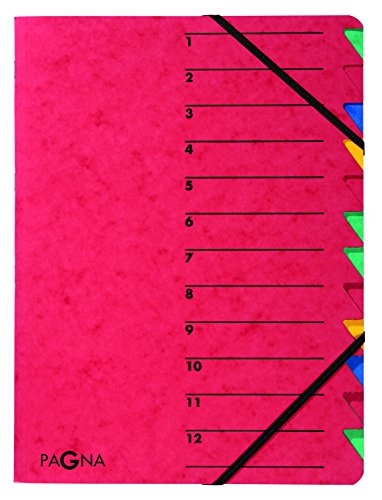 Pagna Ordnungsmappe Easy (Sammelmappe, 12 Fächer, 1-12) rot